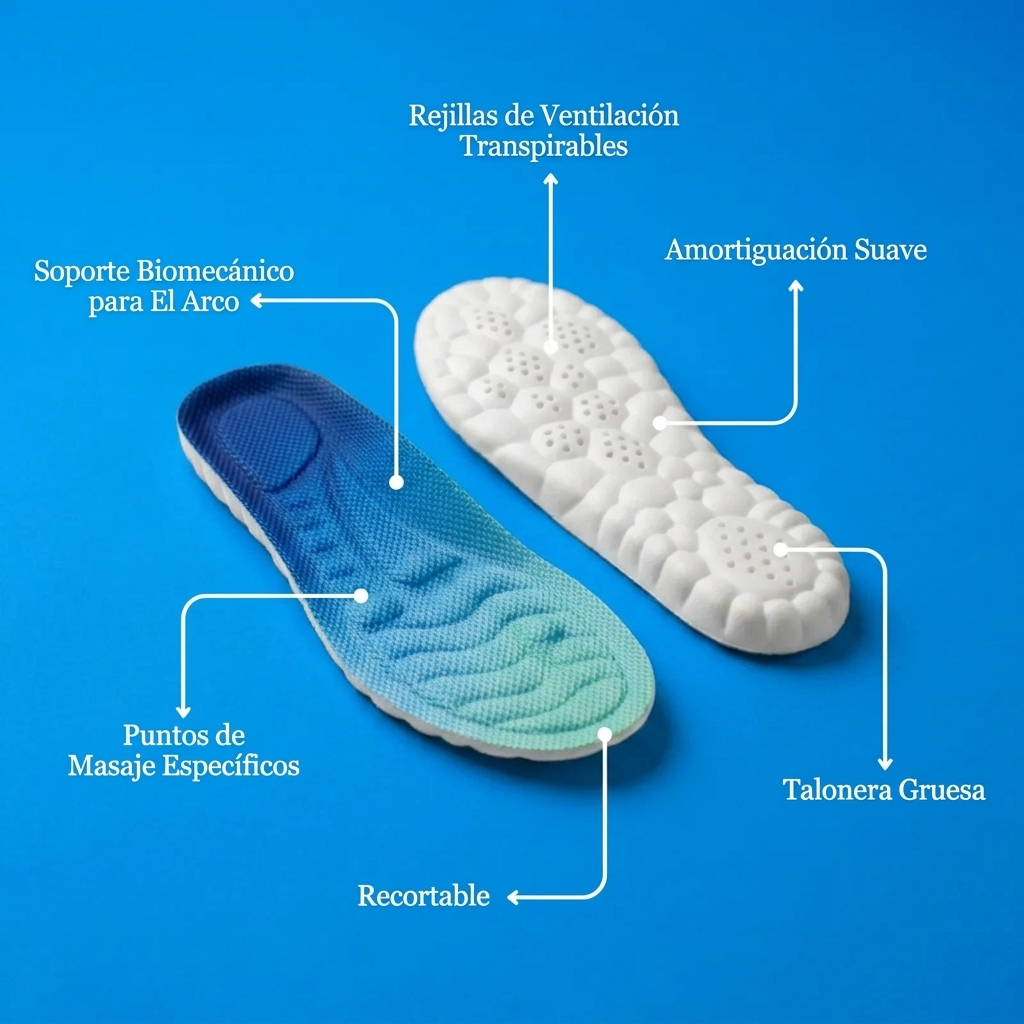 Plantillas ortopédicas 4D Cloud: Comodidad y amortiguación para correr y para el día a día