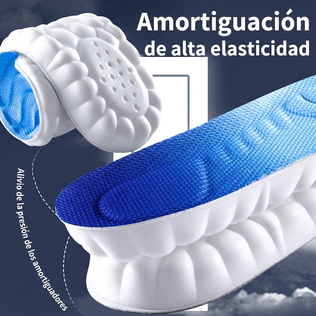 Plantillas ortopédicas 4D Cloud: Comodidad y amortiguación para correr y para el día a día