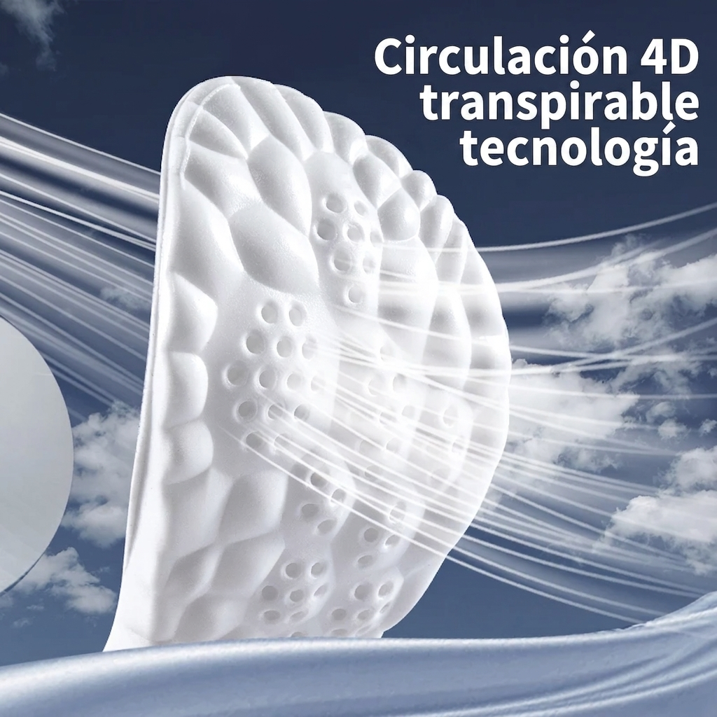 Plantillas ortopédicas 4D Cloud: Comodidad y amortiguación para correr y para el día a día